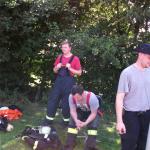 warten auf den Einsatz unter Atemschutz